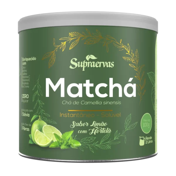 MATCHÁ SUPERERVAS 200G SABOR LIMON CON HORTELA