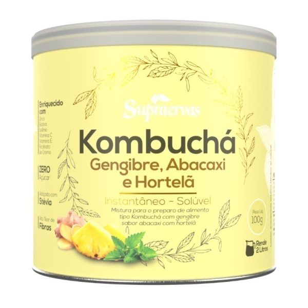 KOMBUCHA GENGIBRE, PIÑA Y MENTA SUPRAERVAS 200G