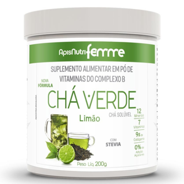 CHA VERDE SABOR LIMON APISNUTRI 200G