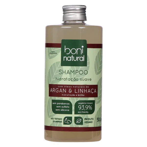 SHAMPOO BONI NATURAL ARGAN Y LINAZA 500ML