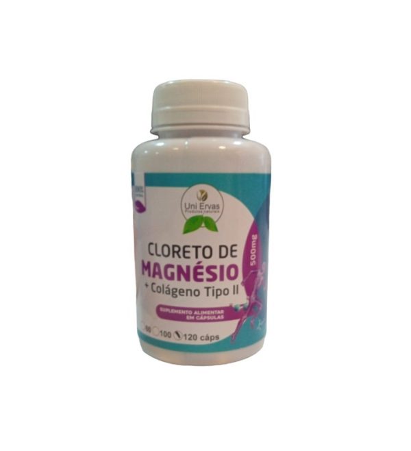 CLORETO DE MAGNESIO + COLAGENO TIPO II UNIERVAS 120 CAPSULAS