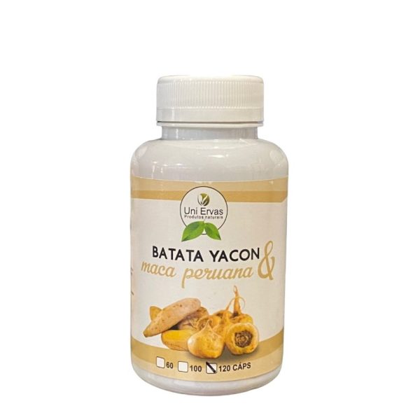 BATATA YACON MACA PERUANA UNI ERVAS 120 CAPSULAS