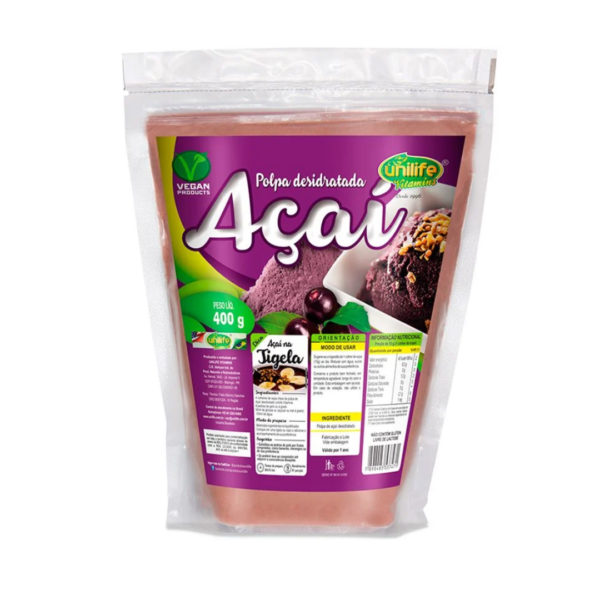 PULPA DE ACAI DESIDRATADO UNILIFE 400G