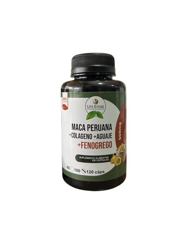 MACA PERUANA+COLAGENO+AGUAJE+FENOGRECO 120 CAP UNI ERVAS